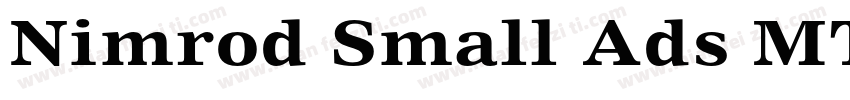 Nimrod Small Ads MT W00 Ext字体转换